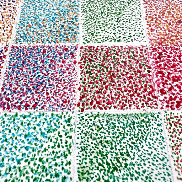 NEW Handmade Hand Crafted Original Art - Colorful Rainbow Colors Geometric Study - Picture 4 of 5